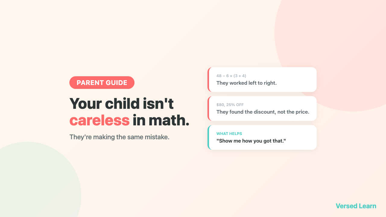 Your Child Isn't Careless in Math — They're Making the Same Mistake