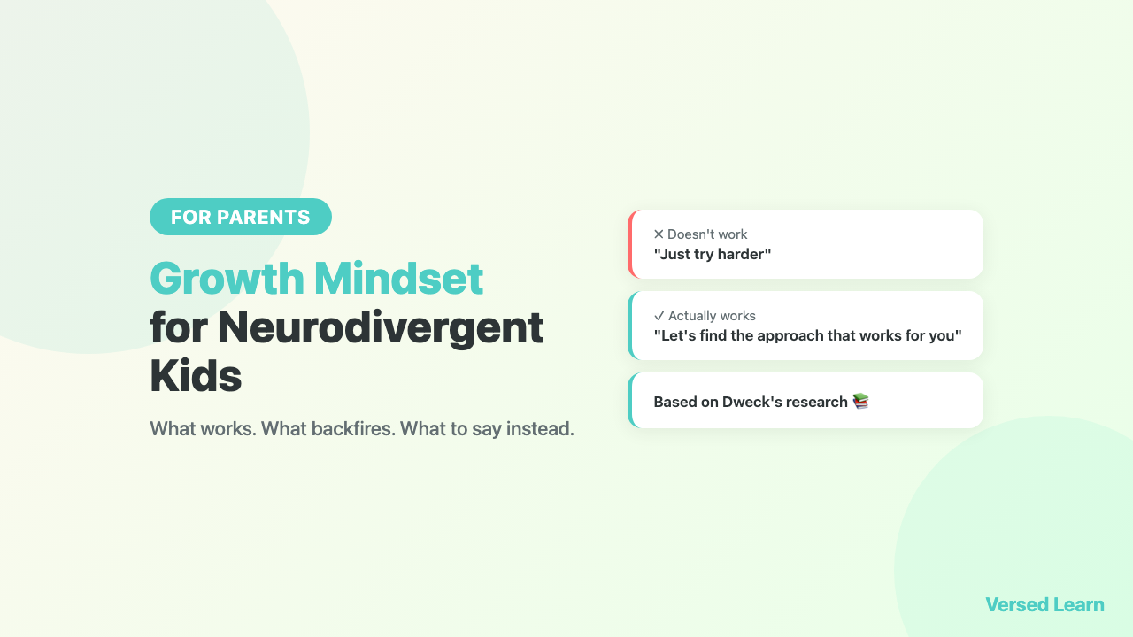 Growth Mindset for Neurodivergent Kids